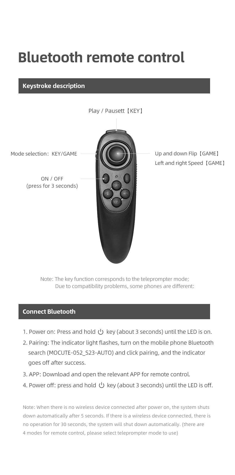 Ambitful Mini Teleprompter – Portable Phone & DSLR Recording Inscriber with Remote Control for Video