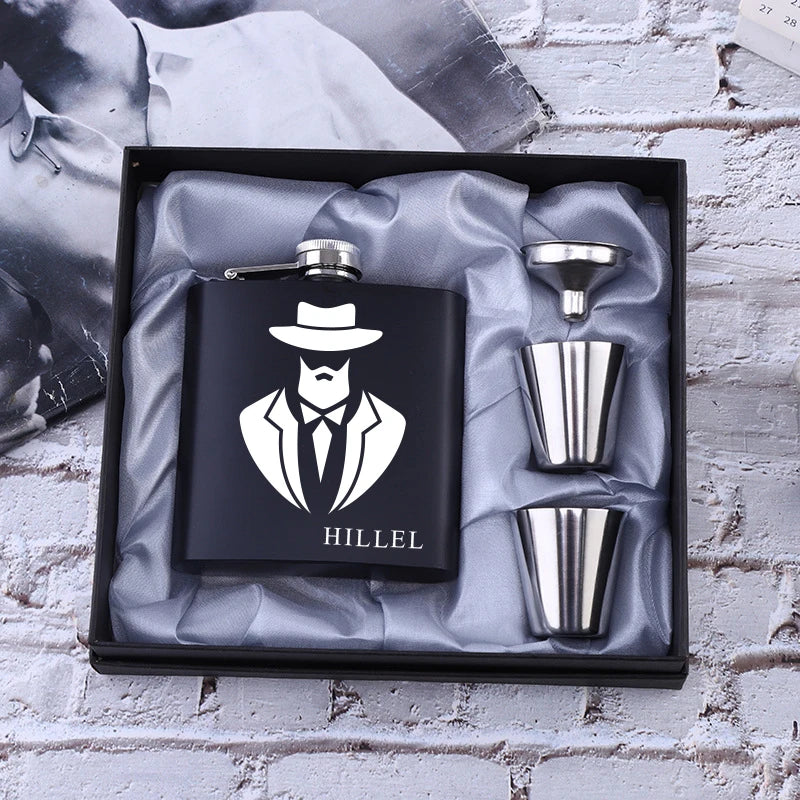 Personalized 6oz Stainless Steel Hip Flask – Engraved Christmas, Birthday, Valentine's Day Gift, Custom Logo for Wedding Favors   2/2