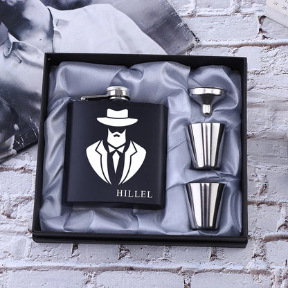 Personalized 6oz Stainless Steel Hip Flask – Engraved Christmas, Birthday, Valentine's Day Gift, Custom Logo for Wedding Favors   2/2