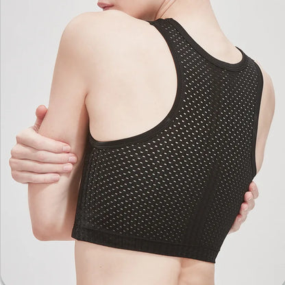 Hollow Out Breathable Chest Binder – Women’s Lesbian FTM Corset Vest, Summer Thin Tank Top Shaper Bustier