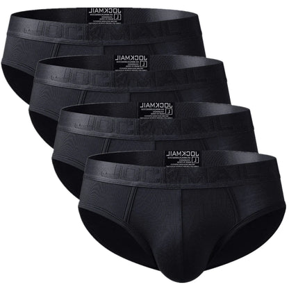 4-Pack Men’s Bamboo Briefs – Breathable Bikini-Style Underwear, Comfortable Soft Fit Male Underpants