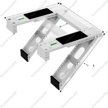 Heavy Duty Foldable AC Wall Mount Bracket – Universal Window Air Conditioner Support Stand, Max Load 200kg Outdoor Installation Rack