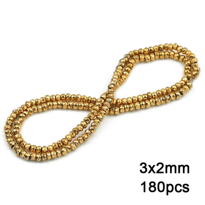 3A+ Retention Color Hematite Beads – Star & Heart Shapes, Gold-Plated Natural Stones for DIY Jewelry & Bracelets