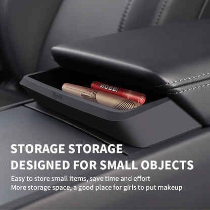 Central Armrest Storage Box for Tesla Model Y/3/3 Highland – Multi-Functional Glasses & Phone Organizer Case, 2024 Accessory