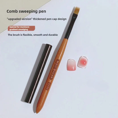 Gradient Nail Art Brush – Acrylic Ombre Pen, DIY UV Gel Painting & Drawing Flowers Nails Brush for Salon Manicure Tools