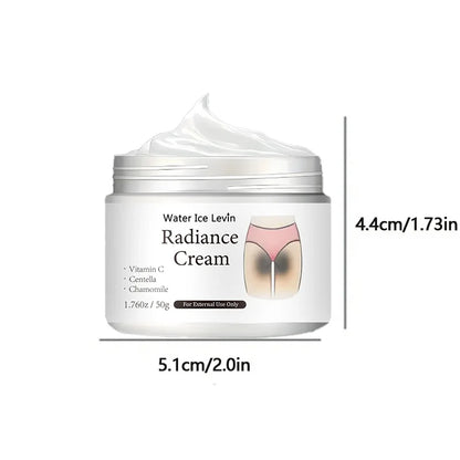 50g Brightening Body Cream with Vitamin C – Moisturizing Formula for Underarms, Joints & Inner Thigh Skin Care, Smooth & Even-Tone Appearance