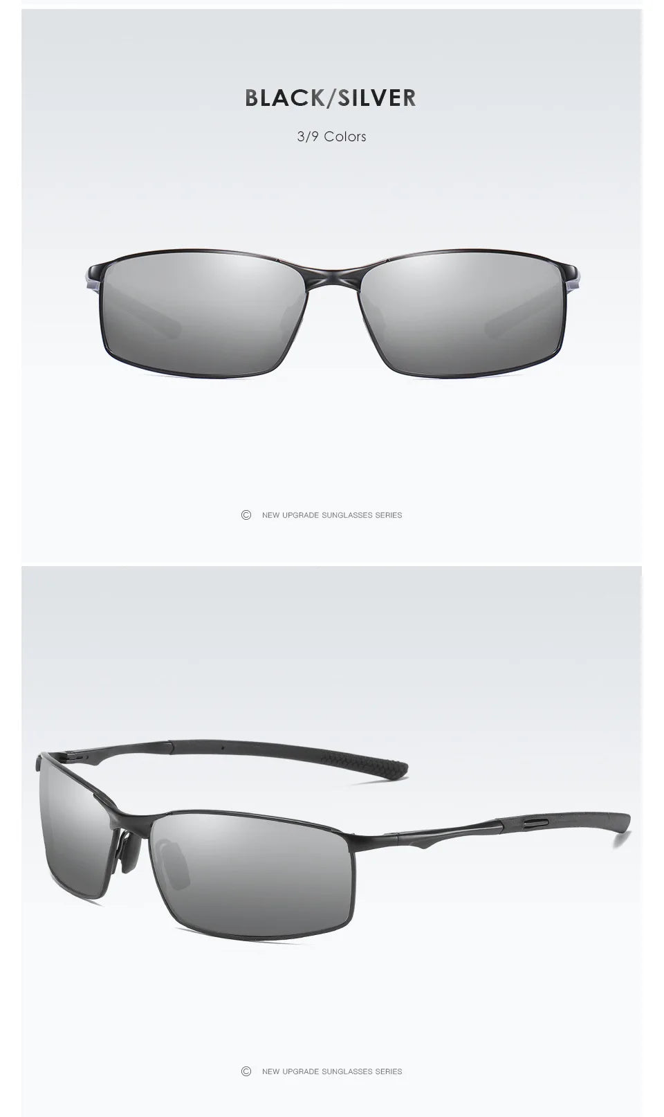 Aoron Polarized Sunglasses — Unisex Driving Mirror Sun Glasses with Metal Frame & UV400