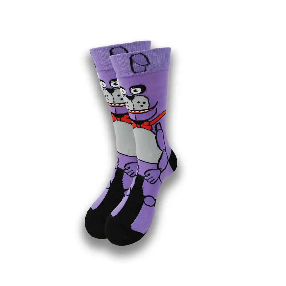 Cartoon Animation Fashion Socks for Men & Women – Autumn Winter Street Style Trendy Casual Combed Cotton Socks