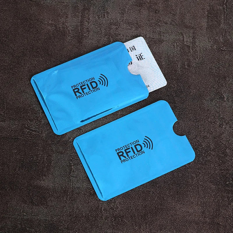 10PCS RFID Card Protector Sleeves - Anti Scan NFC Blocking Aluminum Foil Credit Card Holder
