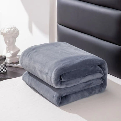 Simple Plush Blanket – Plain Colored, Multifunctional Farley Blanket Cover, Thickened and Warm