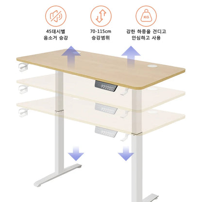 Height-Adjustable Standing Desk – Smart Motion Computer Desk for Study, Gaming, and Office Use