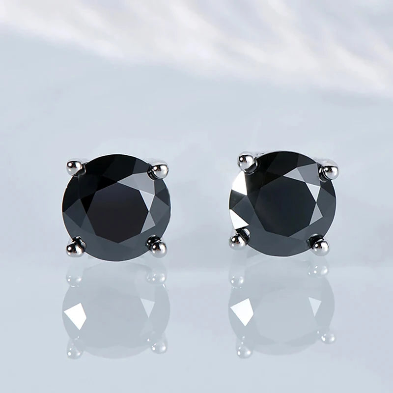 Real Moissanite Diamond Stud Earrings 0.1–3CT – S925 Silver, Platinum Plated Wedding & Bridal Jewelry, GRA Certified