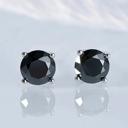 Real Moissanite Diamond Stud Earrings 0.1–3CT – S925 Silver, Platinum Plated Wedding & Bridal Jewelry, GRA Certified