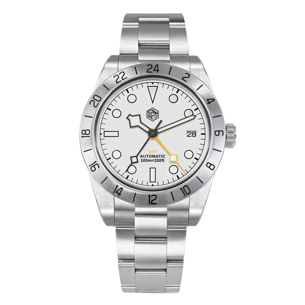 San Martin 39mm NH34 BB GMT Automatic Mechanical Sport Watch — Sapphire Luminous Waterproof 100m for Men Relogio SN0054