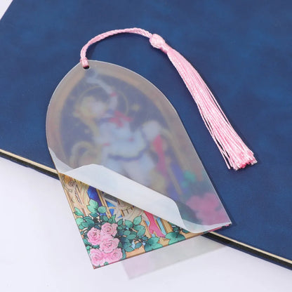 Cherry Blossom Acrylic Tassel Bookmark — Romantic Gift for Women, Book Lovers, Mother's Day & Teacher Gift