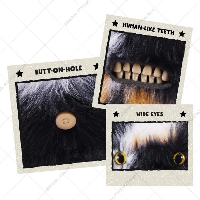Original Fuggler Ugly Teeth Monsters Plush Toys – Butt Ugly Pets Snowman & Reindeer Dolls for Christmas & Kids Gifts