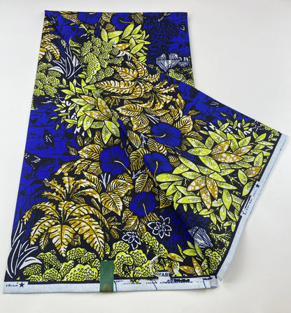 African Ankara Wax Print Fabric - 100% Cotton Soft Nigerian Real Wax Material for Women’s Party Dresses