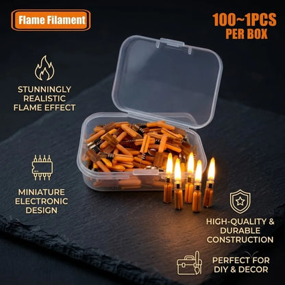 DC 3V COB LED Flickering Flame Filament - Edison-Style DIY Candle Bulb for Party and Decorative Lighting