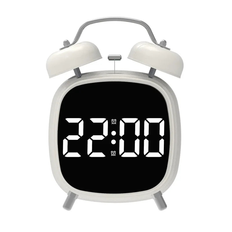 LED Digital Alarm Clock – Voice Control, Date & Temperature Display, Adjustable Brightness & Snooze, 12/24H Table Clock