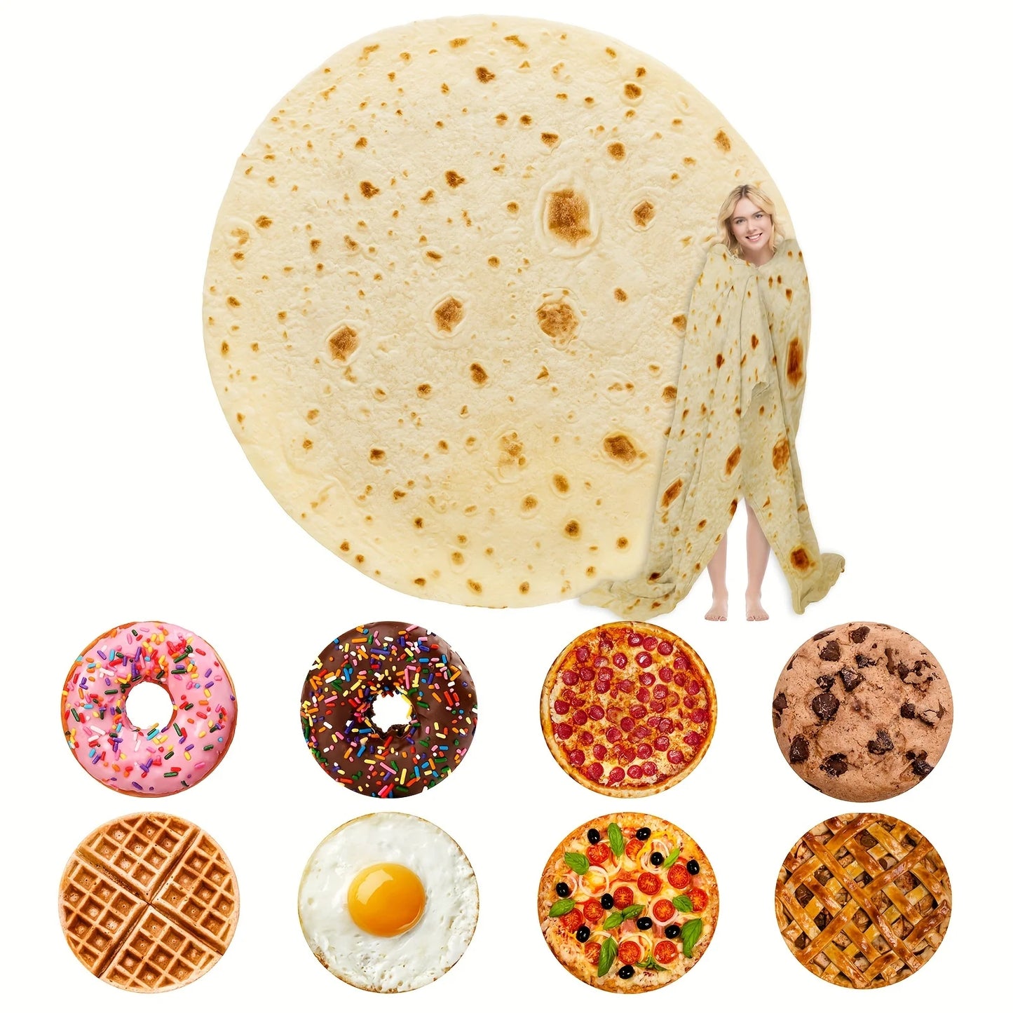 Funny Food Plush Blanket - Super Soft Warm Throw Blanket for Bed Sofa Camping Picnic Winter Home Decor