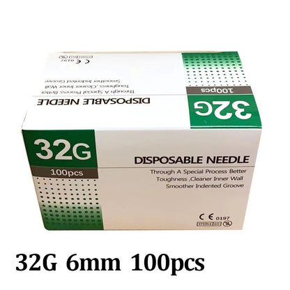 30G-34G Painless Injection Needles — Transparent Syringe Glue Clear Tip Caps, Pharmaceutical Needles (1.5/2.5/4/6mm)