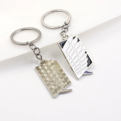 Anime Wings of Liberty Scouting Legion Keychain – Cosplay Alloy Pendant Keyring for Backpack, Men & Women Fan Gift