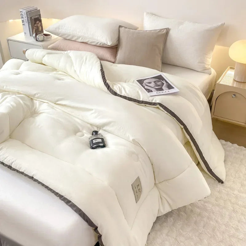 Soybean Fiber Cotton Quilt – All-Season Universal Winter, Spring & Autumn Comfort, Thickened & Warm Quilt Core