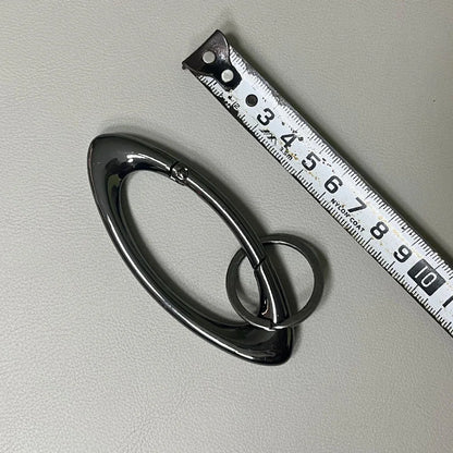 Zinc Alloy Mountaineering Carabiner Keychain – Multifunctional Belt Buckle Blackout