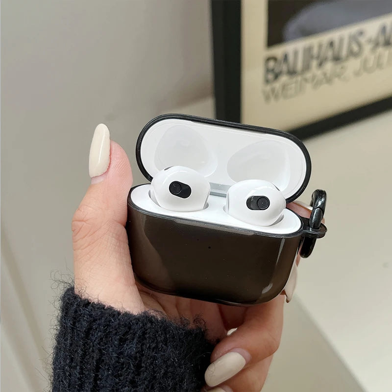 Fluorescent Candy Color Earphone Cover for Apple AirPods 1/2/3/4 & Pro 3 — Crystal Clear Soft TPU Transparent Protective Case