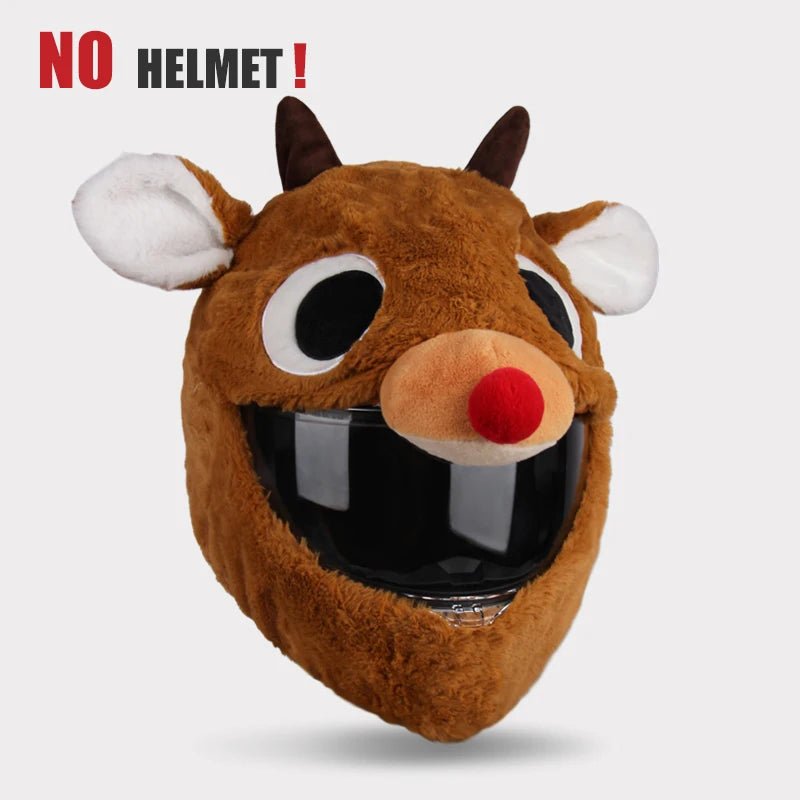 2025 New Funny Motorcycle Helmet Cover, Full Helmet Christmas Cap Gift, Personalized Motorbike Crash Case