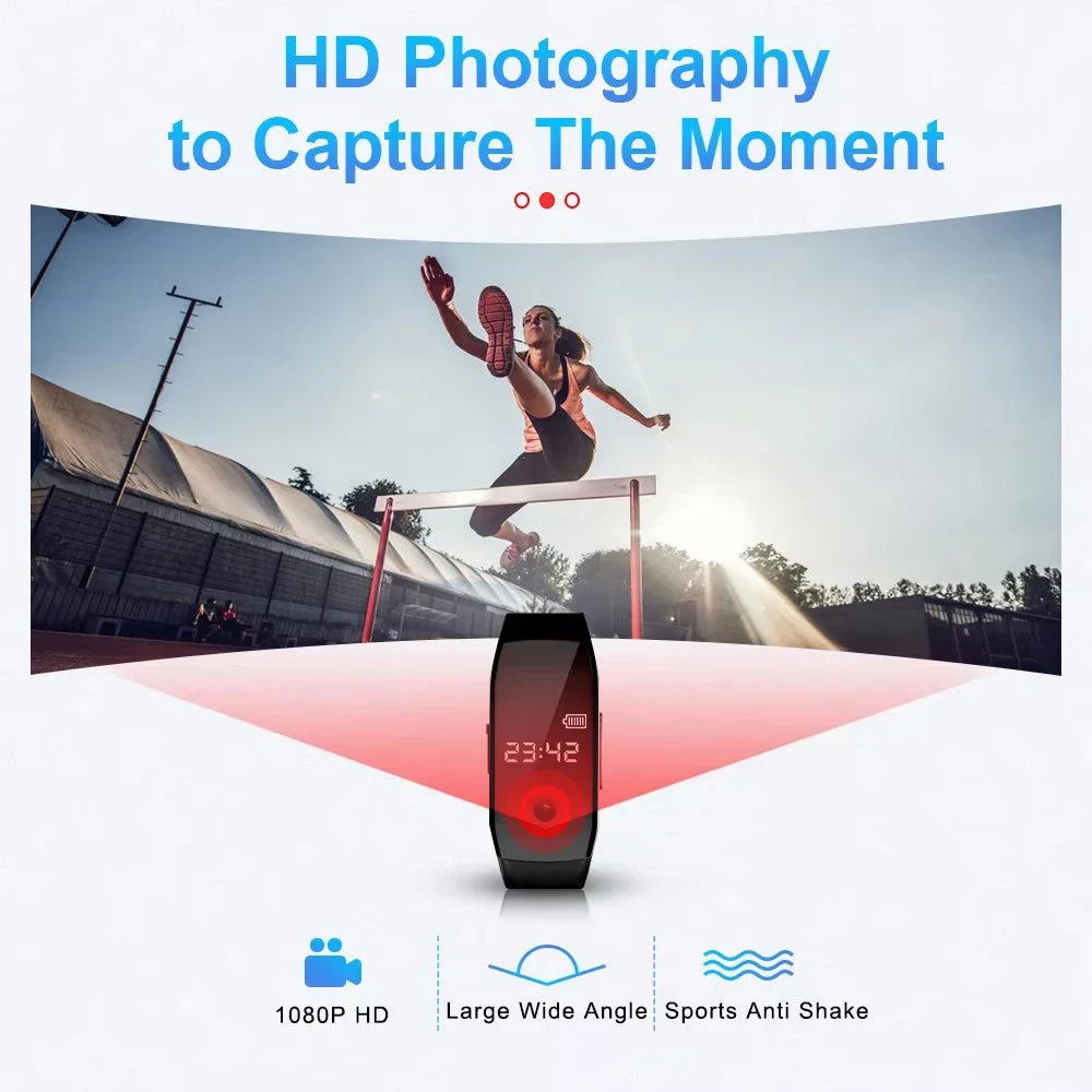1080P HD Action Camera Watch - Portable Sports Video & Voice Recorder for Outdoor Use and Meetings