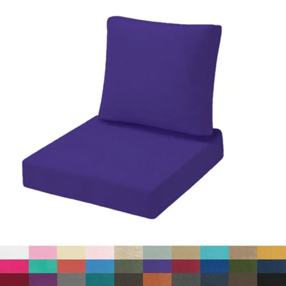 Custom Waterproof Seat & Back Cushion Set – Chair, Sofa & Bench Pads for Patio, Garden & Bay Window Comfort Decor