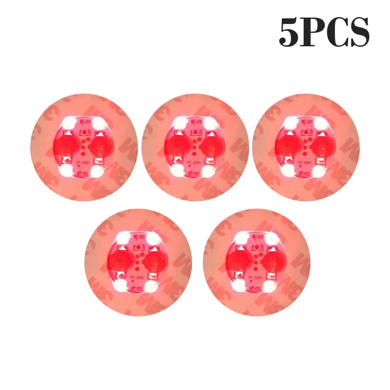 100-Pack LED Tableware Mats & Luminous Cup Stickers — Colorful Flashing Bottle Coasters for Bar, Stall, and Party Lighting