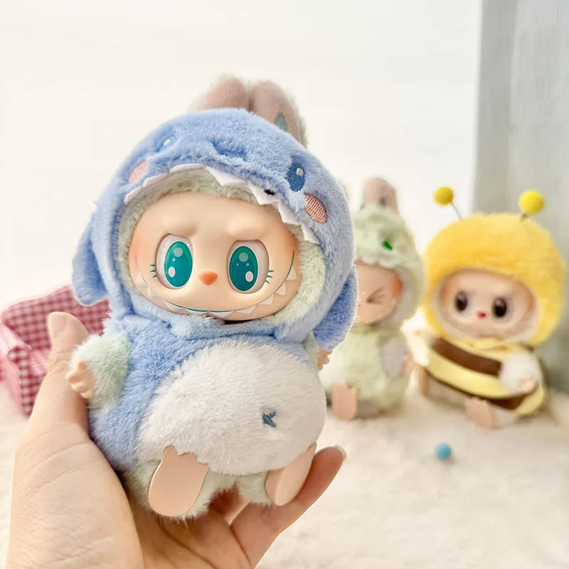 Cute Cartoon Green Dinosaur Outfit for Labubu Plush – Style Shark Macaron Clothes & Accessories