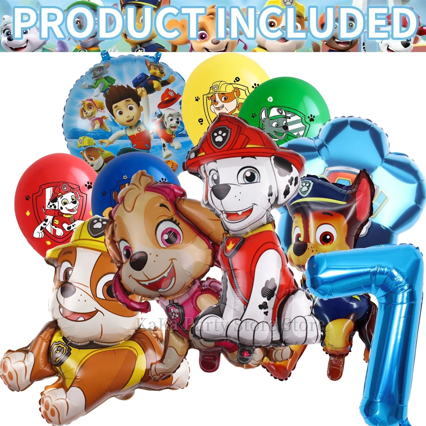 PAW Patrol Birthday Party Supplies Set – Tablecloth, Plates, Cups & Balloons Kids Party Decor for Birthday, Baby Shower & Favors