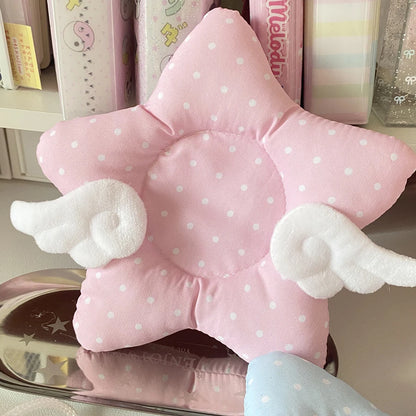 Cute Polka Dot Insulated Coaster - Thick Star Wings Cotton Cup Mat with Non-Slip Design for Home Decor