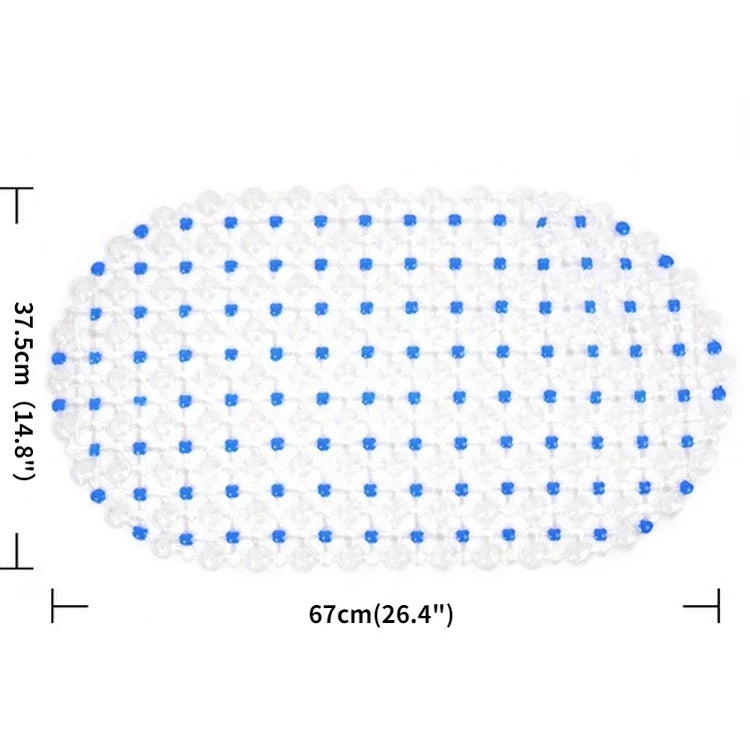 PVC Anti-Skid Bath Mat – Soft Non-Slip Shower & Bathtub Mat with Massage Nubs and Suction Cups