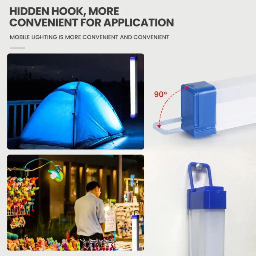 30CM Rechargeable LED Camping Light: Magnetic Suspension Portable Bulb for Emergency & Outdoor Lighting - Ideal for Night Markets