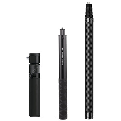 Carbon Fiber Invisible Selfie Stick 1.2m/3m – Bullet Time Rotating Tripod Handle for GoPro & Insta360 X4/X3/X2