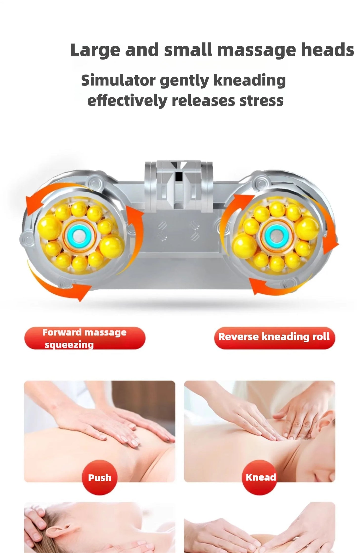 Electric Full Body Massage Mattress with Heating, Kneading & Vibration – Neck and Back Relaxation Pillow with Hand Control and Lumbar Airbag