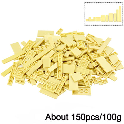 150-Piece DIY Building Blocks Set - Multicolor Flat Tile Construction Parts for Creative Educational Play and Crafts