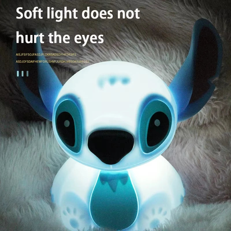 Kawaii Stitch USB Touch Night Light — Soft Glow Bedside Lamp, Room Decor & Birthday Gift for Students