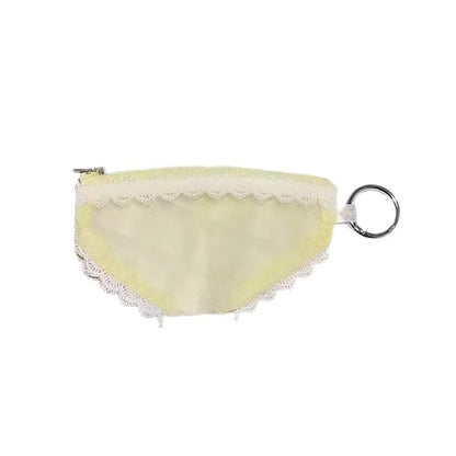 Fashion Mesh Cosmetic Bag - Clear Lace Trim Makeup Pouch with Zipper for Jewelry, Headphones & Accessories