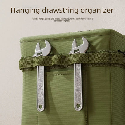 Heavy-Duty Foldable Tool Bag - Large Oxford Organizer with Side Pocket for Car Repair, Construction & Camping