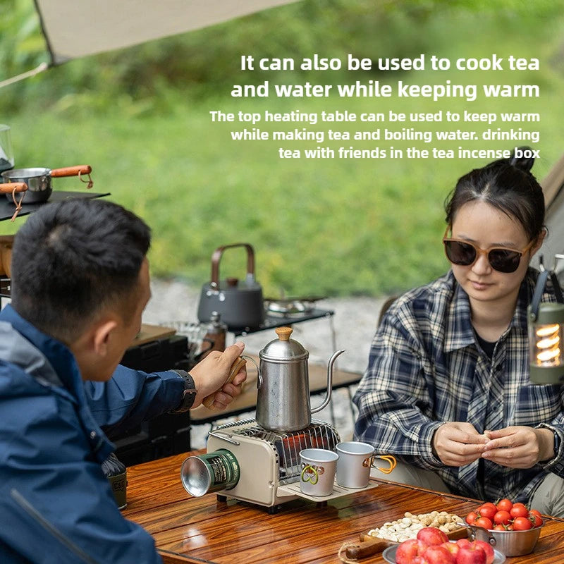 Portable Outdoor Camping Gas Heater - Mini Heating Stove for Fishing, Car Trips & Winter Camping