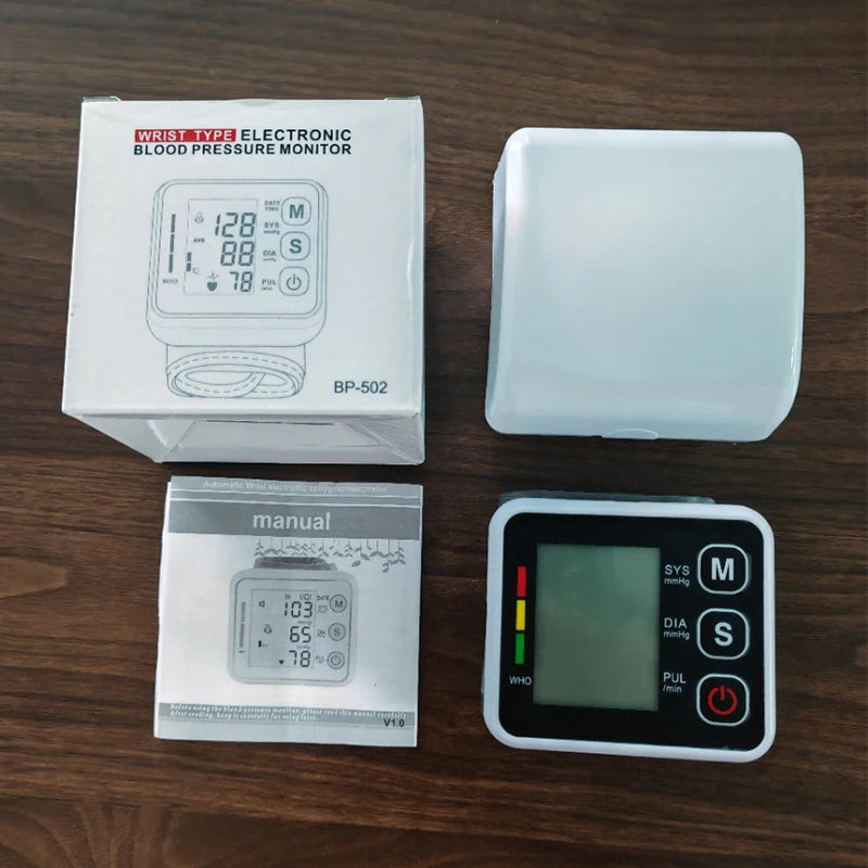 English Voice Digital Wrist Blood Pressure Monitor – High-Accuracy Electronic Sphygmomanometer Tonometer