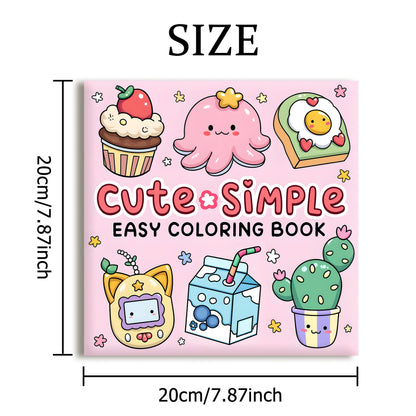 CUTE & SIMPLE Bold-Easy Coloring Book for Adults - Cute Drawing Book Gift for Birthdays & Parties