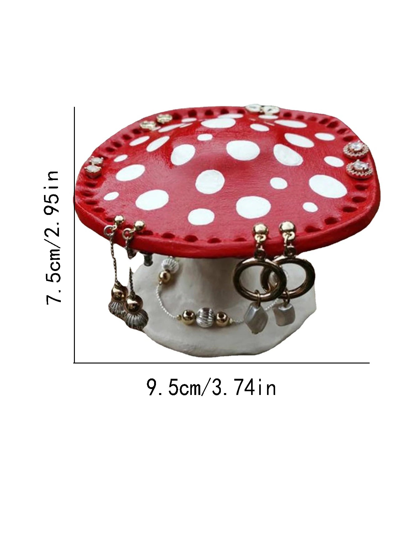 Mushroom Earring Holder – 26 Hole Resin Storage Rack for Earrings, Desktop Display Stand and Jewelry Organizer Decor