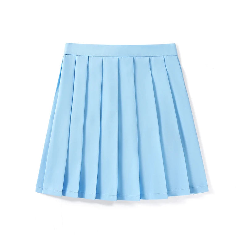 Women’s High Waist A-Line Skirt – Summer Harajuku Style Black Mini Pleated School Girl Uniform