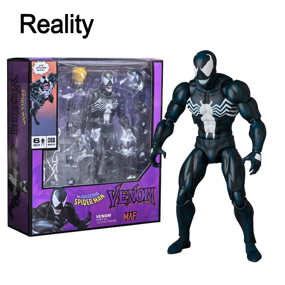 MAFEX 088 Venom Action Figure – Movable Spider-Man Carnage Model Toy S.H.Figuarts Collection Gift for Kids